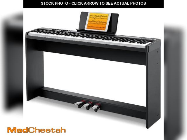 Lot 74-12227221 - Donner Digital Piano Keyboard Velocity-Sensitive 88 Keys with Removable Piano Stand, Compact Beginne...