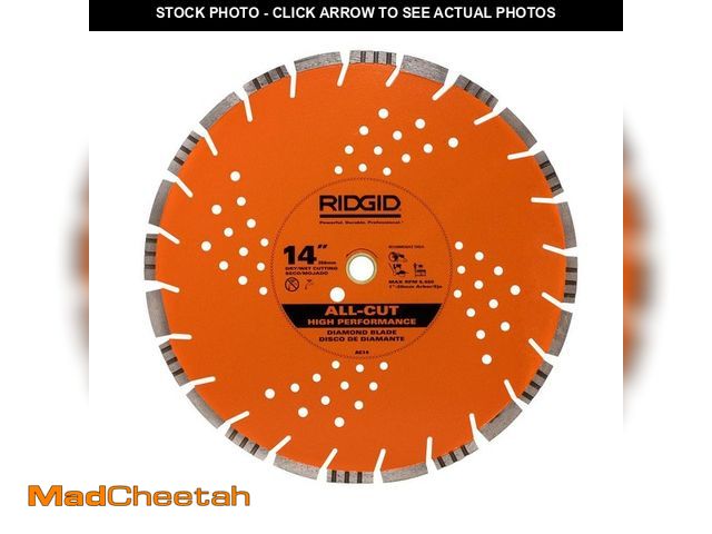 Lot 74-13037159 - RIDGID 14 in. All-Cut Diamond Blade - UNUSED