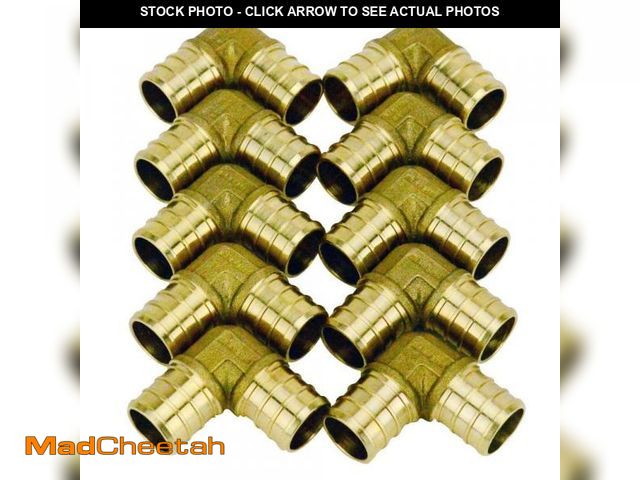 Lot 74-12486122 - Apollo 3/4 in. Brass PEX-B Barb 90 Elbow (20-Pack) - UNUSED