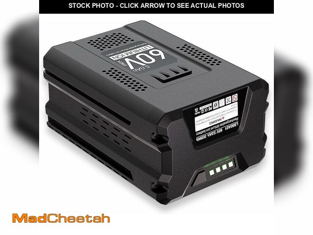 Lot 74-10949834 - Capowill 60V 5.0Ah Replacement Battery for Greenworks 60V Battery LB60A03 LB60A02 LB60A00 Compatible...