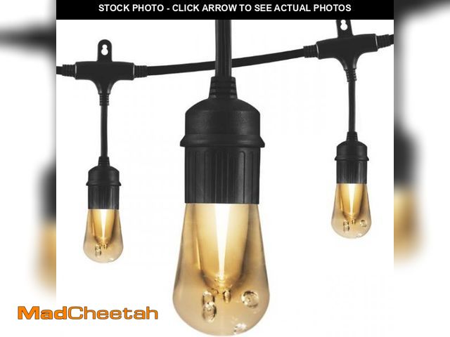 Lot 74-12142875 - Enbrighten Vintage LED CafÃ Lights, 24', Indoor/Outdoor, White Cord/White Lights - UNUSED