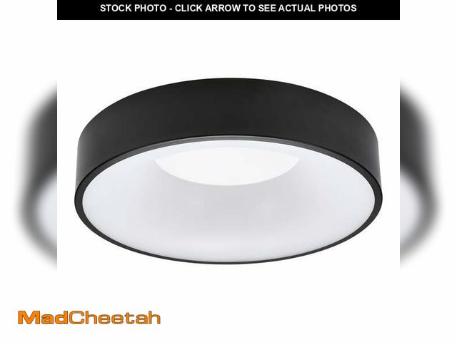 Lot 74-12668971 - Maxxima 15 in. Black LED Flush Mount Ceiling Light, 5 CCT 2700K-5000K, 1400 Lumens, Dimmable - UNUSE...