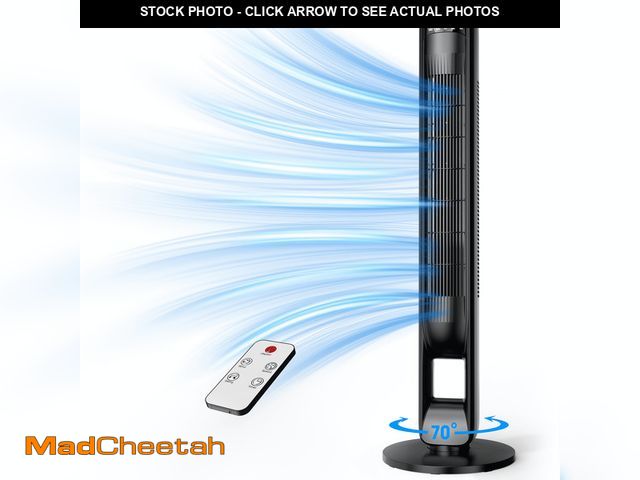 Lot 74-14587092 - NFTIGB 39 inch Tower Fan for Large Room, Oscillating Bladeless Standing Floor Fan Home, 3 Speeds 3 M...