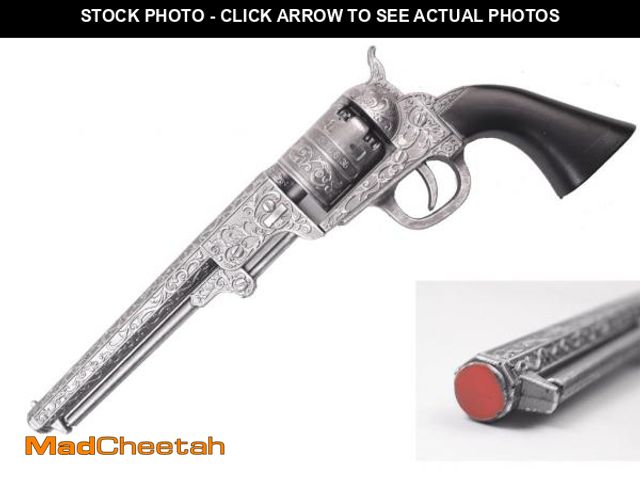 Lot 74-12302173 - 13 inch Western Style Revolver Prop, Polyurethane Foam, Costume/Cosplay/Halloween, Ages 16+ (Silver ...