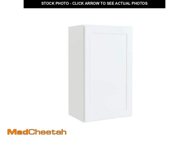 Lot 74-13098214 - Hampton Bay Courtland 18 in. W x 12 in. D x 30 in. H Assembled Shaker Wall Kitchen Cabinet in Polar ...