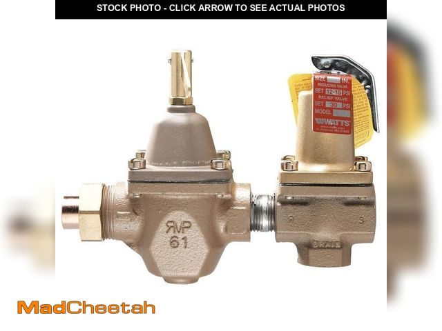 Lot 74-13021203 - Watts 1/2 in. Cast-Iron FPT Dual-Control Regulator and Relief Valve - UNUSED