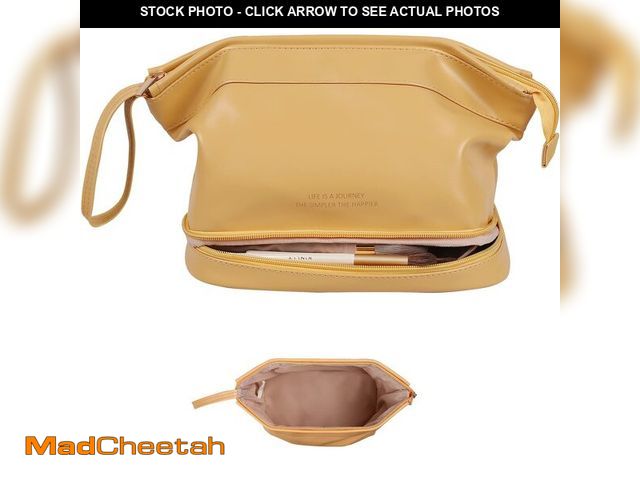 Lot 74-12599970 - Abiudeng Large Makeup Bag for Women,Travel Makeup Organizer with Brush Holder, Dopp Kit Essentials,W...