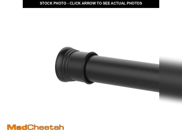 Lot 74-13049624 - Zenna Home NeverRust 52 in. to 86 in. Aluminum Adjustable Tension Shower Curtain Rod in Matte Black ...