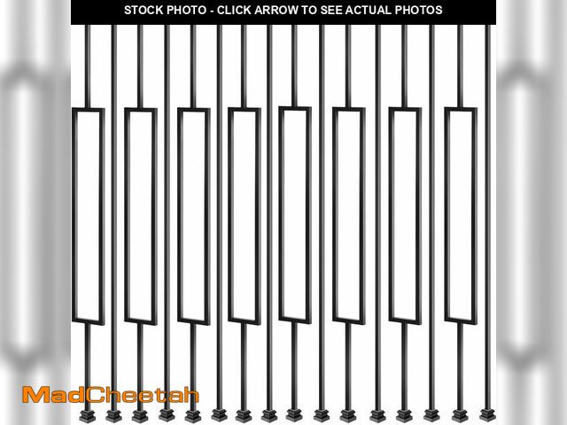 Lot 74-13836410 - Vilstomes 16 Pack Rectangular Hollow Stair Spindles 44 Inches, 1/2" Iron Balusters for Staircase Int...