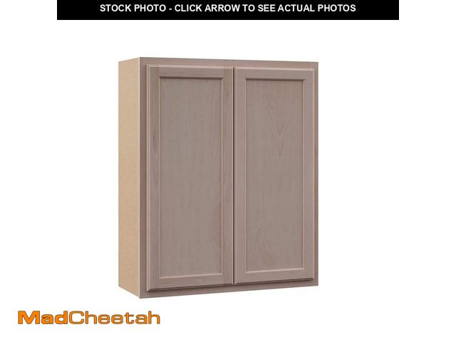Lot 74-12776662 - Hampton Bay Recessed Panel 30 in. W x 12 in. D x 36 in. H Assembled Wall Cabinet in Unfinished - UNU...
