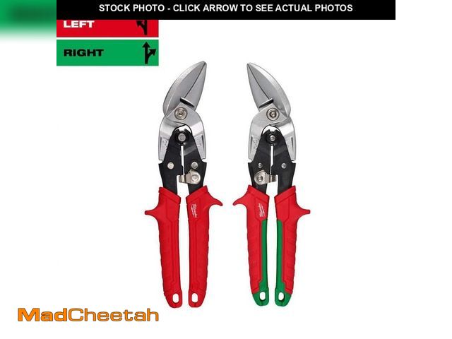 Lot 74-14468277 - *DIRTY/SCRATCHED* Milwaukee Left and Right Offset Aviation Snips (2-Pack) 48-22-4553 *DIRTY/SCRATCHE...