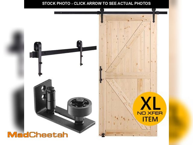 Lot 74-13778705 - VEVOR Barn Door and Hardware Kit, 42 x 84 x 1.38 in. Wood Sliding Barn Door, Smoothly and Quietly, A...