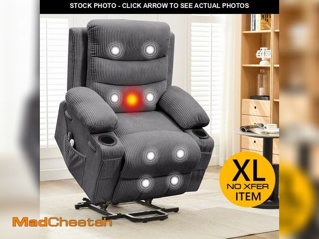Lot 74-13673293 - Garvee Power Lift Recliner Chair, Oversized Electric Recliners for Elderly With Heat and Massage, Ho...