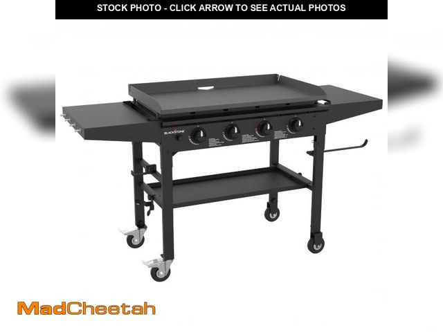 Lot 74-12199149 - Blackstone 1554 36Ã¢â¬Â Omnivore Griddle with Folding Side Shelves, Powder Coated Steel, Black - U...