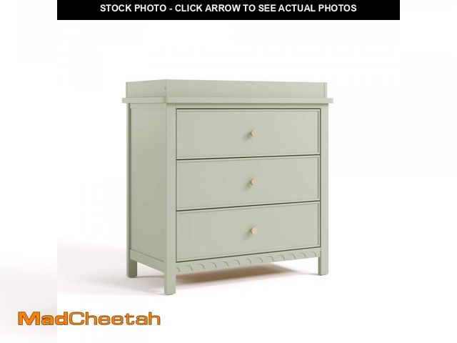 Lot 74-12201679 - Graco Sasha 3 Drawer Dresser with Removable Changing Topper - Sage - UNUSED