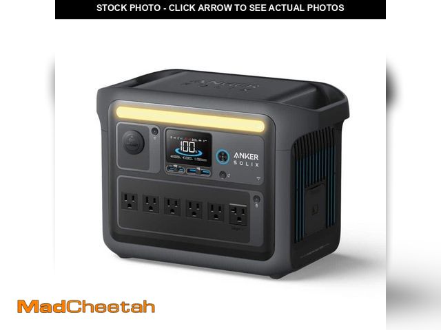 Lot 74-12652091 - Anker SOLIX C1000X Power Station, 1056Wh, 1800-Watt AC Output, Push Button Start Battery Generator, ...