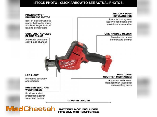 Lot 74-12492420 - Milwaukee M18 FUEL 18V Lithium-Ion Brushless Cordless HACKZALL Reciprocating Saw (Tool-Only) - UNUSE...