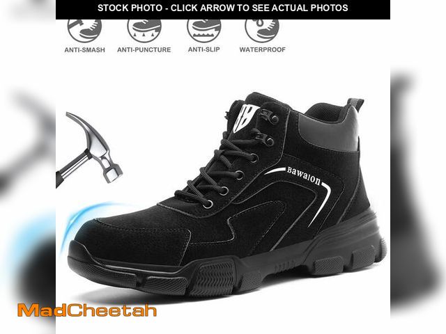 Lot 74-13060303 - Sogetch Waterproof Steel Toe Work Boots for Men Women Non-Slip Industrial Construction Safety Shoes,...