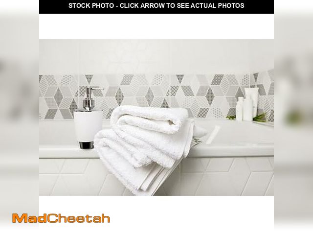 Lot 74-13835912 - GOLD TEXTILES 12 White Economy Bath Towels Bulk (24x48 Inch) Cotton Blend for Softness-Commercial Gr...
