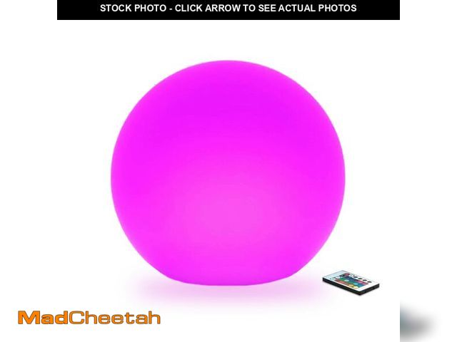 Lot 74-13567434 - Censinda LED Glowing Ball Light, 8-Inch Cordless 16 Color Changing and 4 Light Modes Kids Night Ligh...
