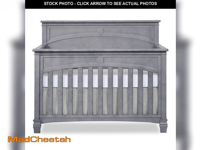 Lot 74-12201595 - Evolur Santa Fe 5-in-1 Convertible Crib in Storm Grey, Greenguard Gold Certified, Features 3 Mattres...