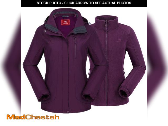 Lot 74-12403633 - CAMEL CROWN Women's Ski Jacket Waterproof 3 in 1 Winter Jacket Windproof Warm Fleece Hooded Snowboar...