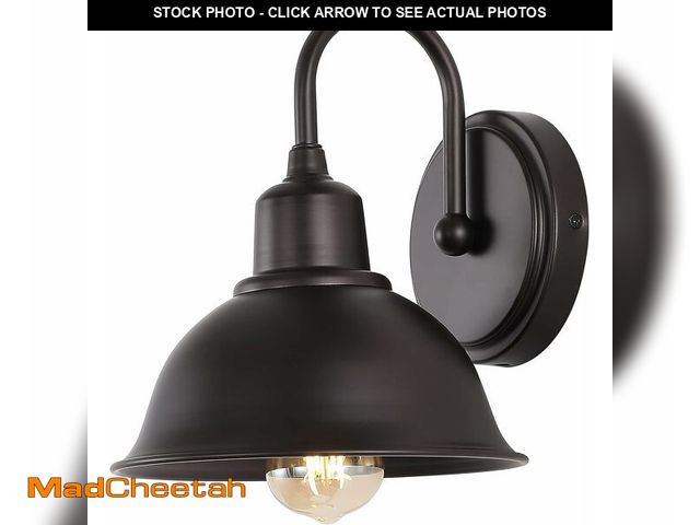 Lot 74-12827906 - JONATHAN Y JYL7481B Frisco 8" 1 Light Farmhouse Industrial Iron LED Vanity, Rustic, Transitional, 27...