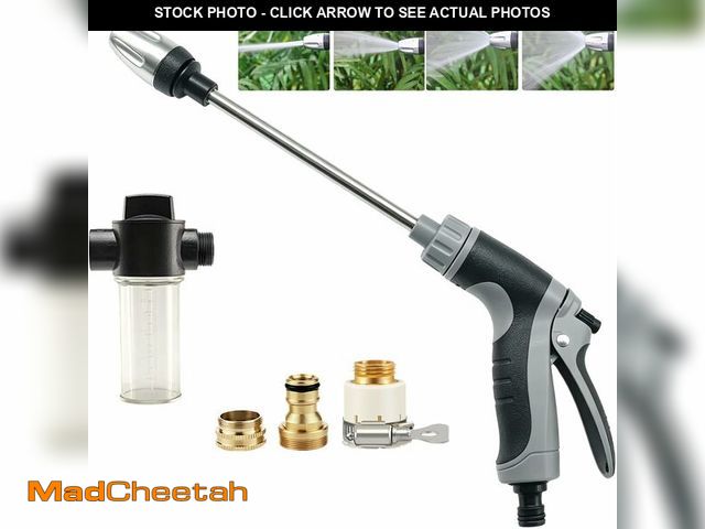 Lot 74-14381317 - High Pressure Water Hose Nozzle, 2026 New Adjustable Rotary Spray Gun - UNUSED