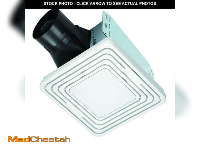 Lot 74-12870643 - Broan-NuTone Roomside Series, White, 80 CFM, No Cut Roomside Installation with Light, ENERGY STAR, B...