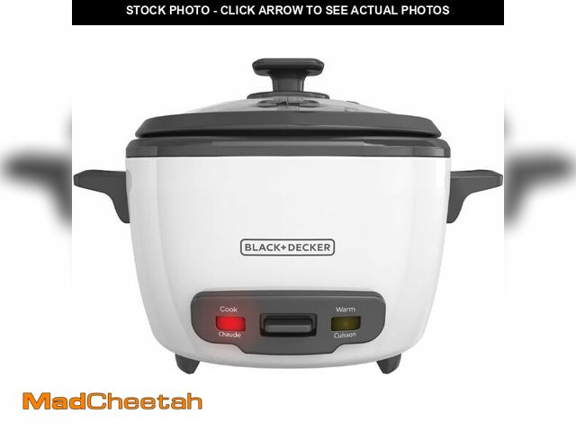 Lot 74-13709265 - BLACK+DECKER 16-Cup Rice Cooker, RC516, 8-Cup Uncooked Rice, Steaming Basket, Removable Non-Stick Bo...