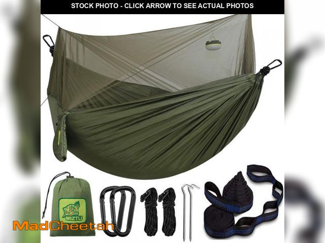 Lot 74-12118247 - Miztli Camping Hammock with Net, Portable Lightweight Outdoor Hammock Tree Travel Backpacking Hammoc...
