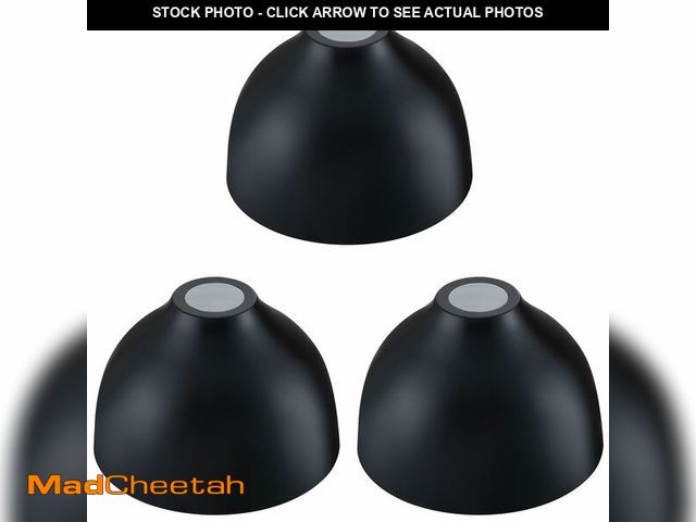 Lot 74-13948542 - CJY CHENJINYAN Industrial 7.3" Metal Drum Replacement Shades,1.6" Fitter Opening for Threaded Medium...