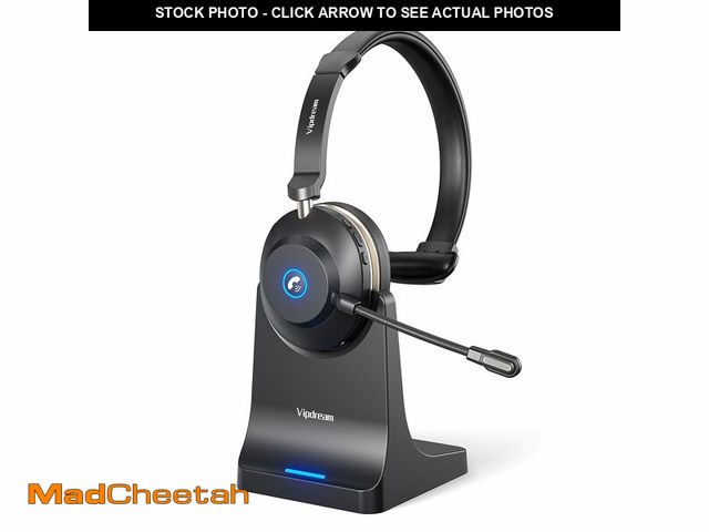 Lot 74-12979799 - Wireless Headset with Mic for Work: 6.0 Bluetooth Headset with AI Noise Cancelling Mic,45 Hours Work...