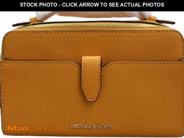 Lot 74-12388063 - Michael Kors Womens Medium Double Zip Phone Crossbody 35F2GTTC2L-honey (Honeycomb) - UNUSED