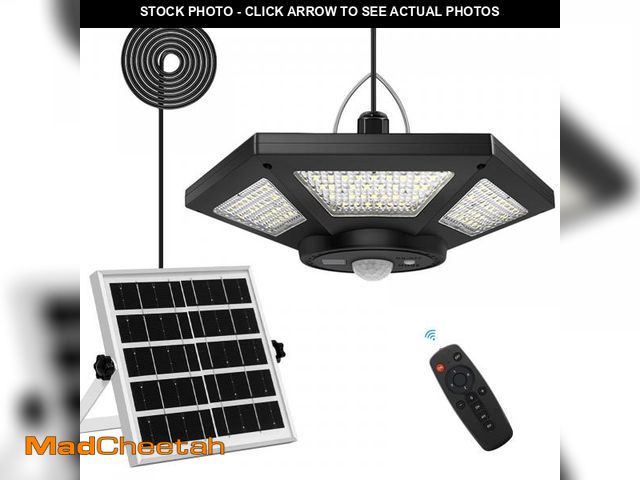 Lot 74-12432389 - AEQ Solar Shed Light Indoor Outdoor Work in Daytime with Remote Control, 360ÃÂ° Lighting Waterproof...