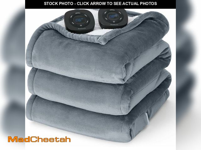 Lot 74-13582990 - Bedsure Electric Blanket Queen Size - Dual Control Heated Blanket Queen, GentleSoft Fast Heating wit...