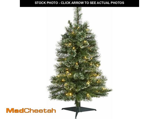 Lot 74-13041600 - (MISSING REMOTE,BATTERIES) Nearly Natural 3ft. Wisconsin Slim Snow Tip Pine Artificial Christmas Tre...