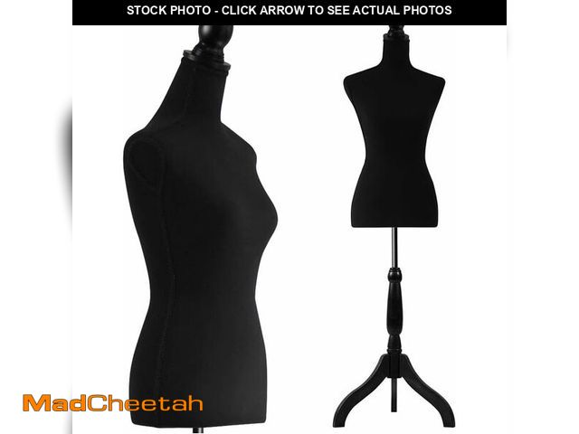 Lot 74-14067588 - SereneLife Female Torso Mannequin Display - Sturdy and Durable, Adjustable Dress Form (52-64"), Ligh...