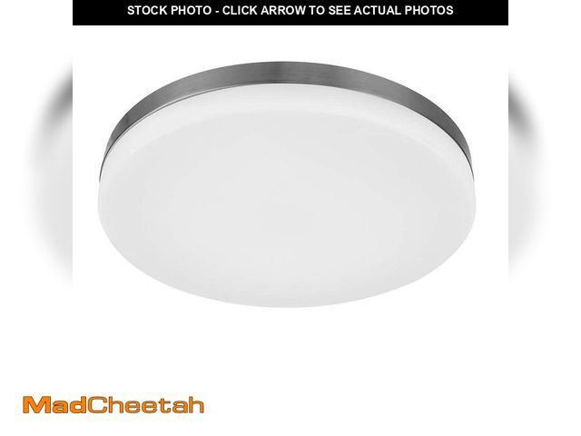 Lot 74-14606115 - Commercial Electric Flexinstall LED 12 in. Brushed Nickel Edge to Edge Recessed Ceiling Light for Ho...