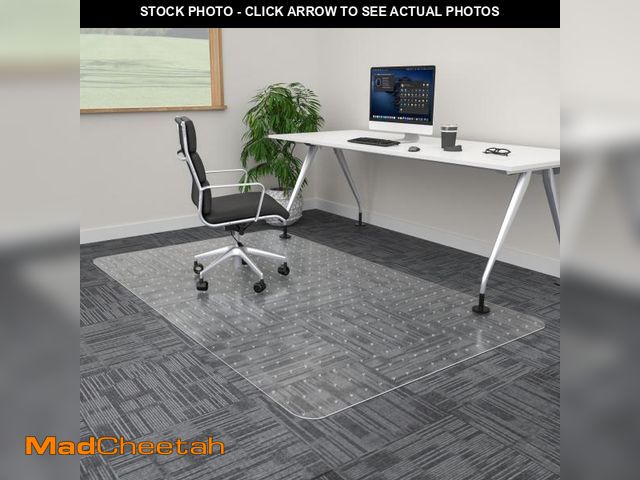 Lot 74-12152485 - 100pointONE Extra Large Office Chair Mat for Carpet, 46" x 96" Clear Desk Chair Mat for Low Pile Car...