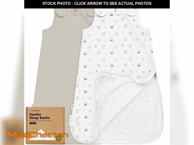 Lot 74-12968409 - 2-Pack Organic Baby Sleep Sacks, 100% Cotton - Soft &amp; Breathable 0.5TOG Baby Wearable Blanket, T...