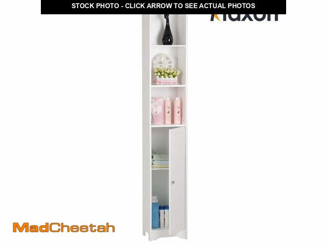 Lot 74-12836574 - Ktaxon 67" H Bathroom Cabinet 5-Tier, Slim Narrow Storage Tower for Living Room, Kitchen, White - UN...