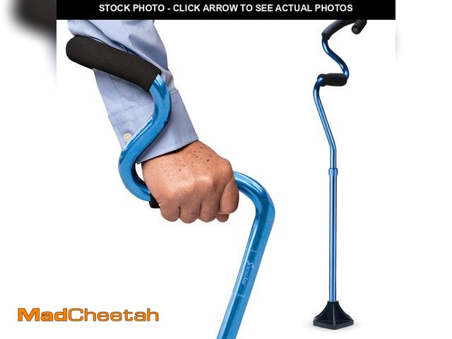 Lot 74-14604783 - StrongArm Comfort Cane, Self-Standing Lightweight Aluminum Walking Cane, Adjustable Height, Provides...