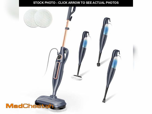 Lot 74-12818542 - INSE Steam Mop with Rotating Pads, 10 in 1 Scrubbing Steam Vacmop for Kitchen, Hardwood Floor, Marbl...