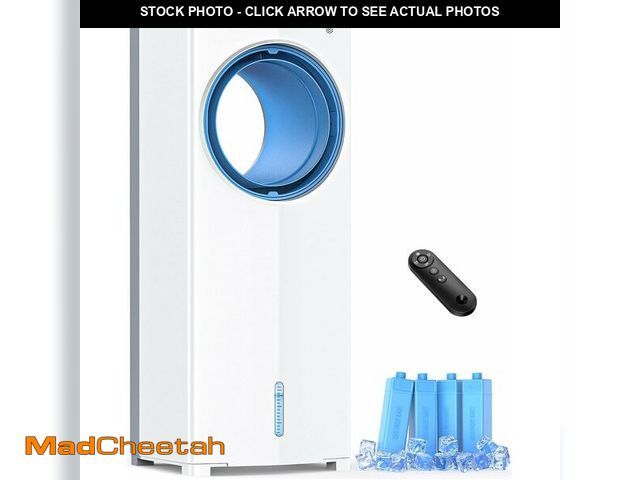 Lot 74-13662213 - MYICY 27 INCH Evaporative Air Cooler, Windowless Swamp Cooler Portable Air Conditioners w/Normal/Nat...