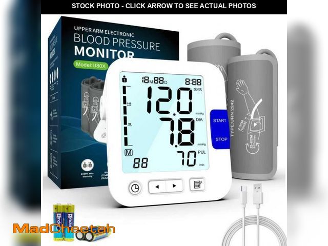 Lot 74-12117126 - Large Screen Blood Pressure Monitor, Blood Pressure Machine Dual User for Home Use, XL 9"-17" Cuff B...
