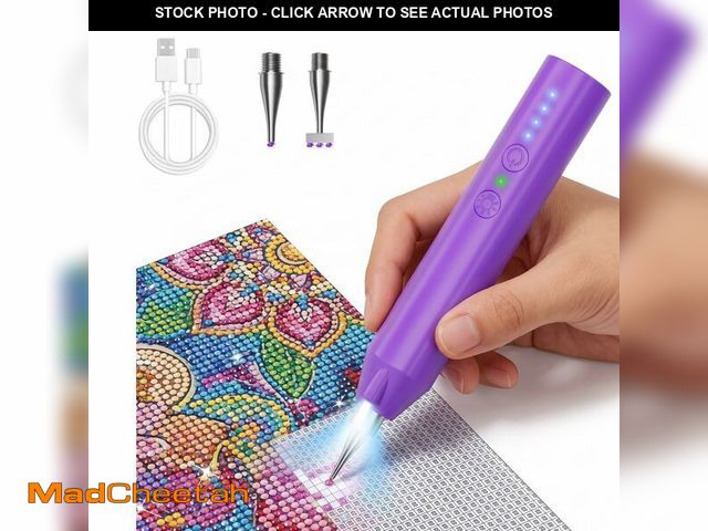 Lot 74-14274199 - Wireless Vacuum Diamond Art Pen with Light, Long-Lasting Rechargeable Diamond Painting Pen with Extr...