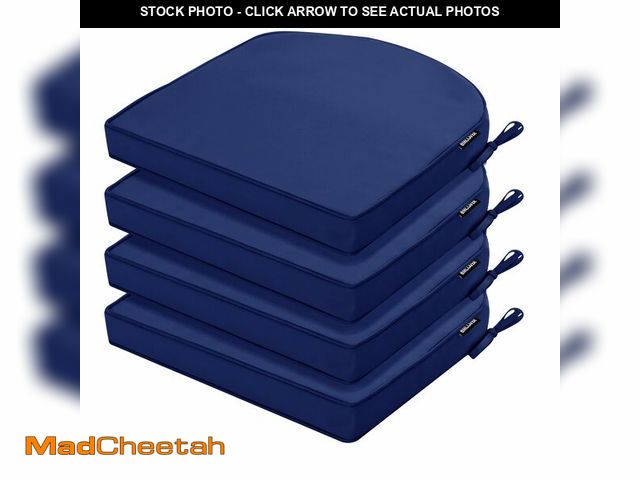 Lot 74-14379275 - Comcaver Outdoor Chair Cushions Set of 4 Water Resistant Patio Chair Cushions with Tie 3 Year Color ...