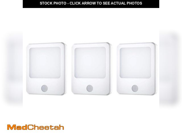 Lot 74-13797974 - PRIVATE BRAND UNBRANDED Slim Motion Sensor Dimmable Square Soft White Plug-In LED White Night Light ...