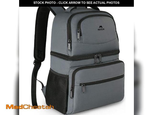 Lot 74-12439190 - MATEIN Cooler Backpack, 26 Cans Insulated Lunch Backpack for Men Women, Leakproof Double Layer Lunch...